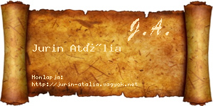 Jurin Atália névjegykártya